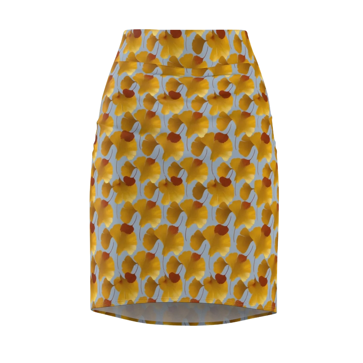 Golden Fan on Pencil Skirt — Front