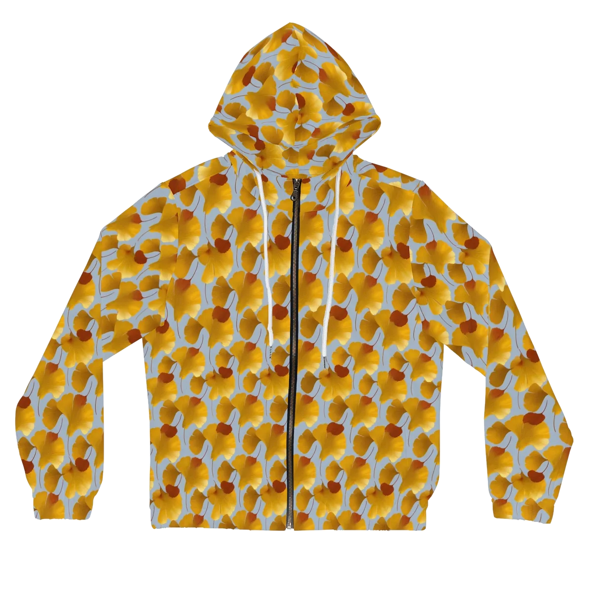 Golden Fan on Women's Full-Zip Hoodie — Front