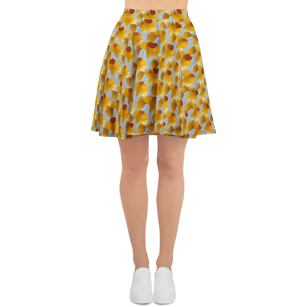 Golden Fan on Skater Skirt — Front
