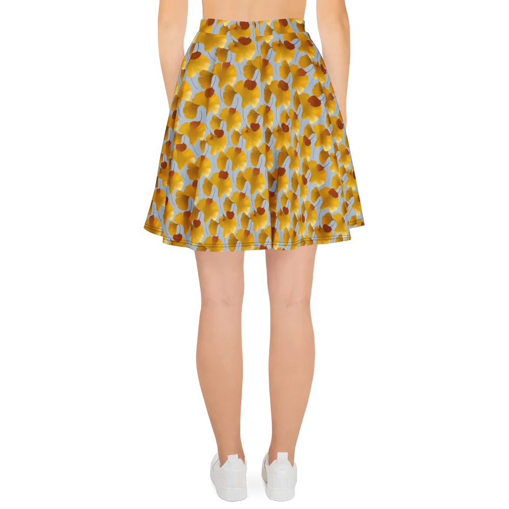 Golden Fan on Skater Skirt — Back