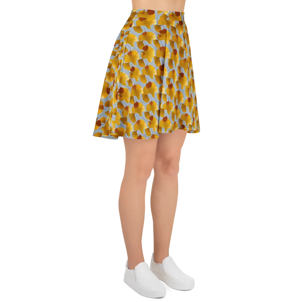 Golden Fan on Skater Skirt — Right