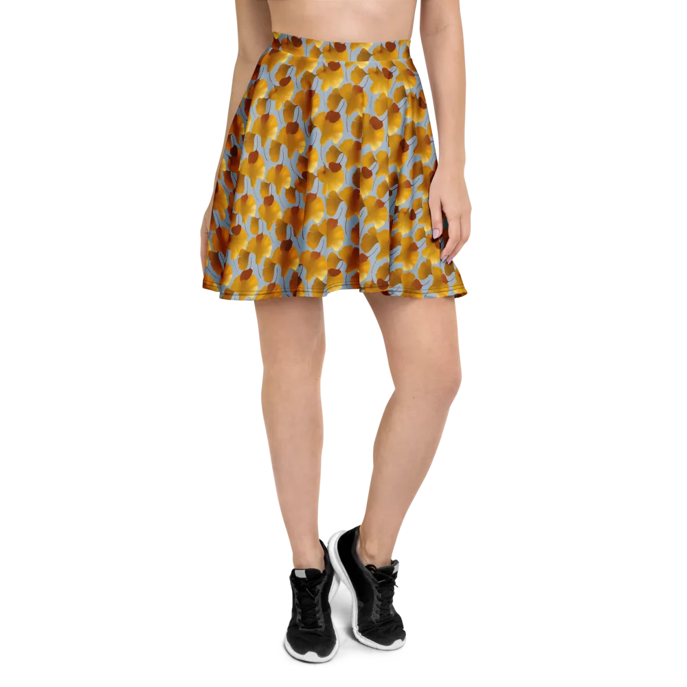 Golden Fan on Skater Skirt — Front