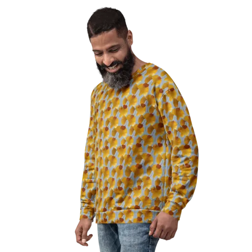 Golden Fan on a Sweatshirt