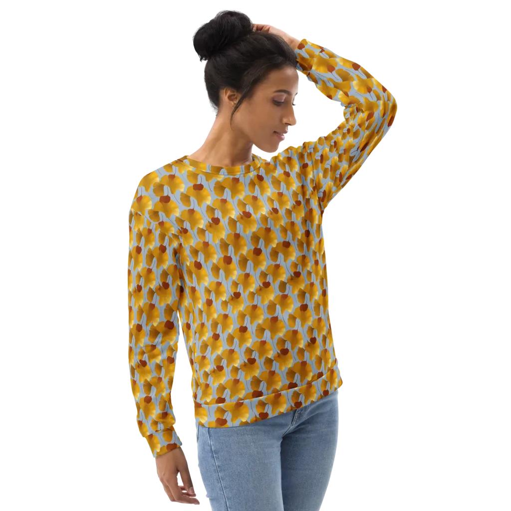 Golden Fan on Sweatshirt — Right Front