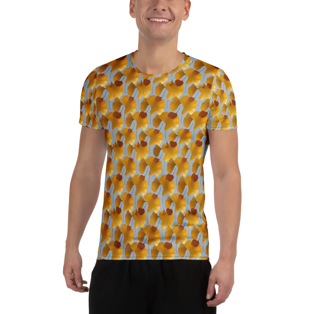 Golden Fan on Men's Athletic T-Shirt — Front