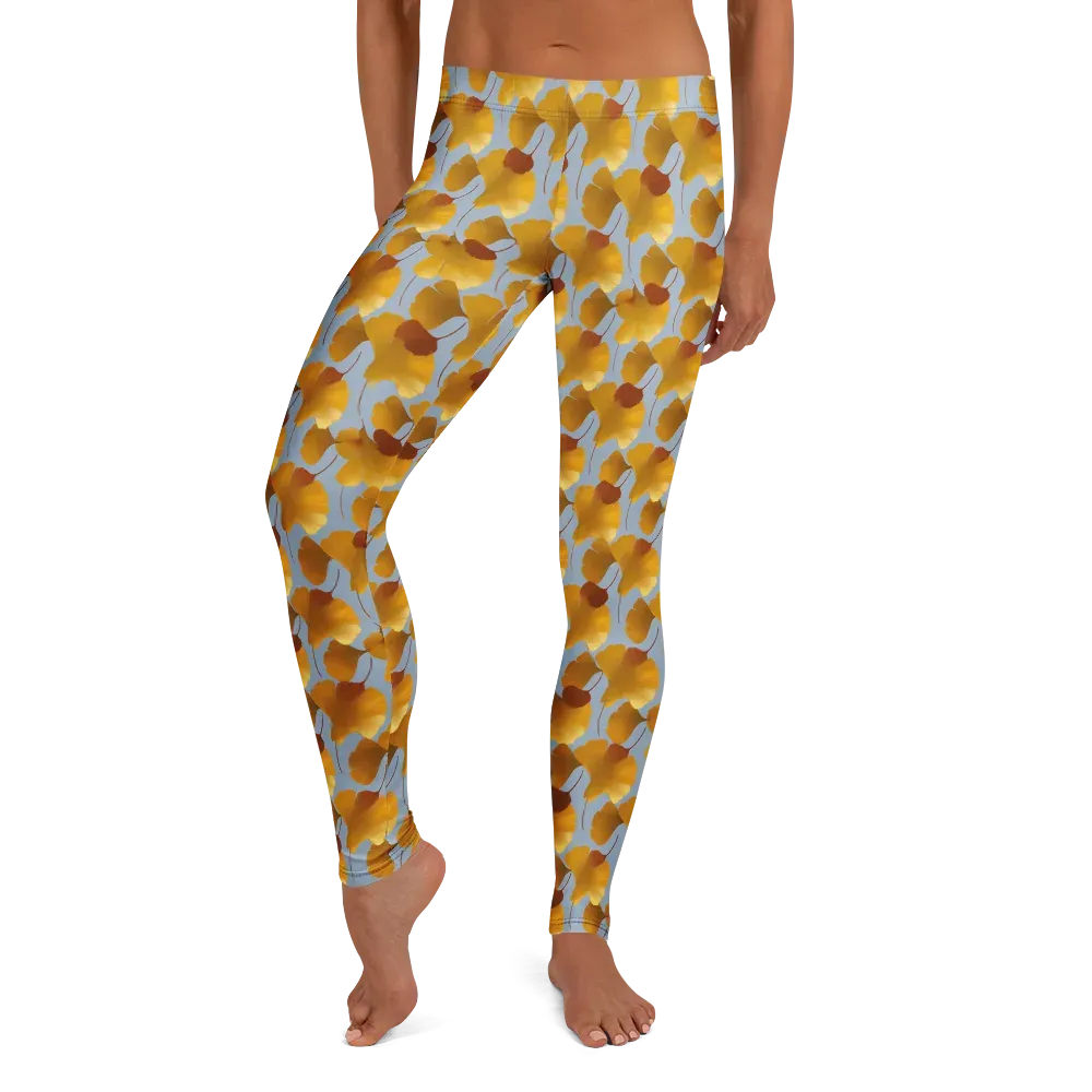 Golden Fan on Leggings — Front