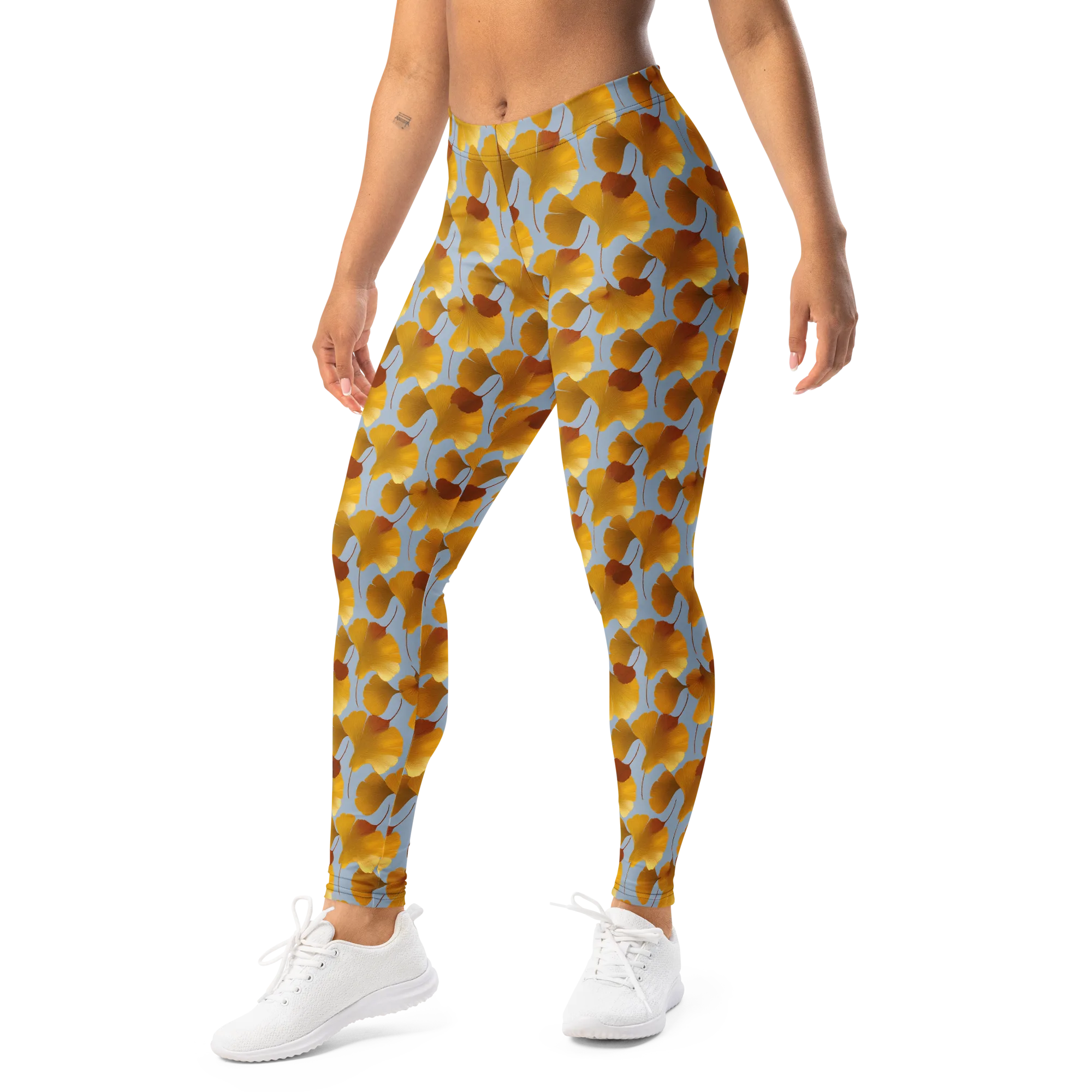 Golden Fan on Leggings — Left Front