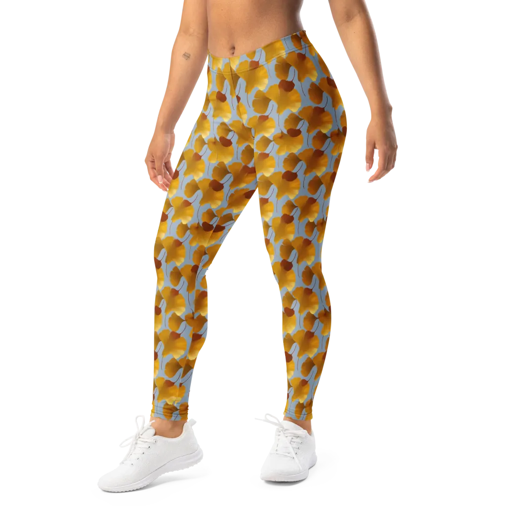Golden Fan on Leggings — Left Front