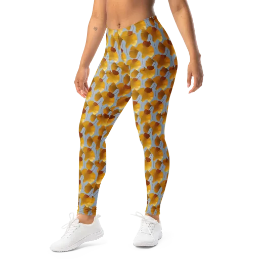Golden Fan on a Leggings