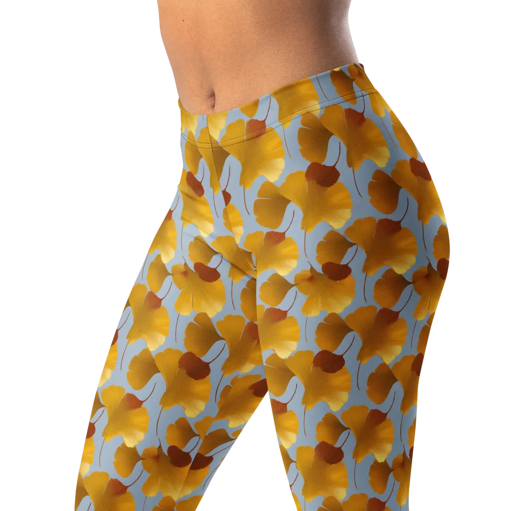 Golden Fan on Leggings — Left Front