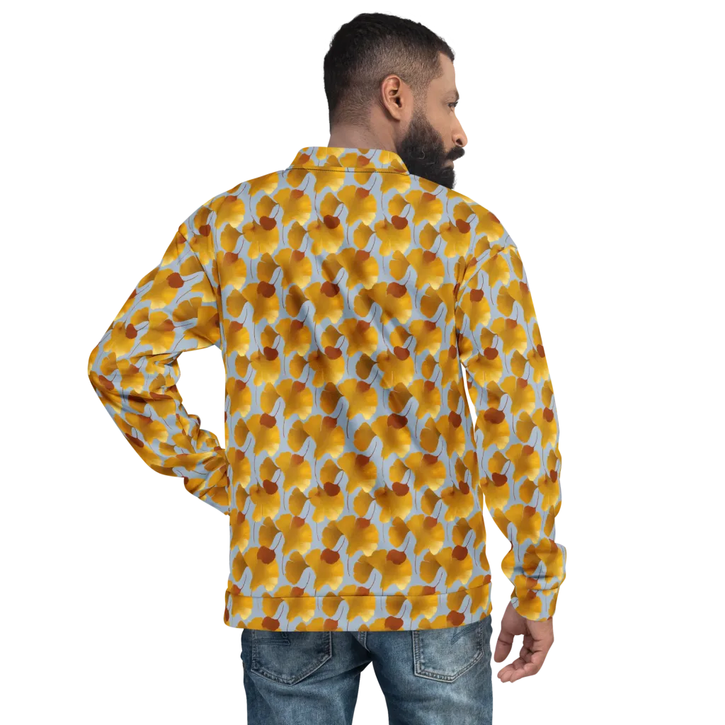 Golden Fan on Bomber Jacket — Back