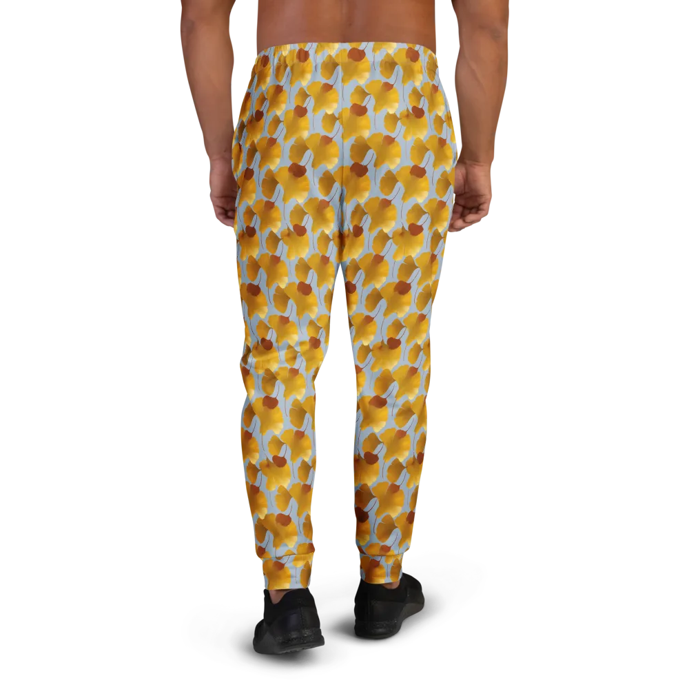 Golden Fan on Men's Joggers — Back