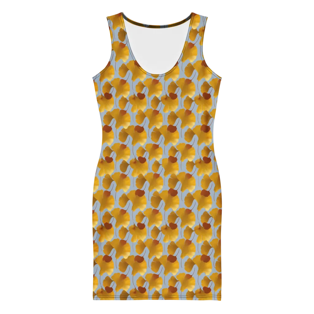 Golden Fan on Bodycon Dress — Front