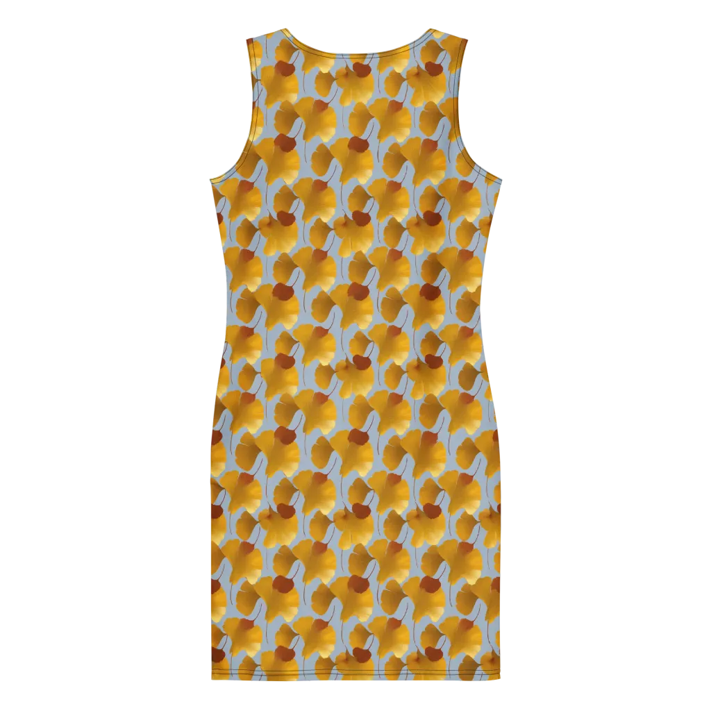 Golden Fan on Bodycon Dress — Back