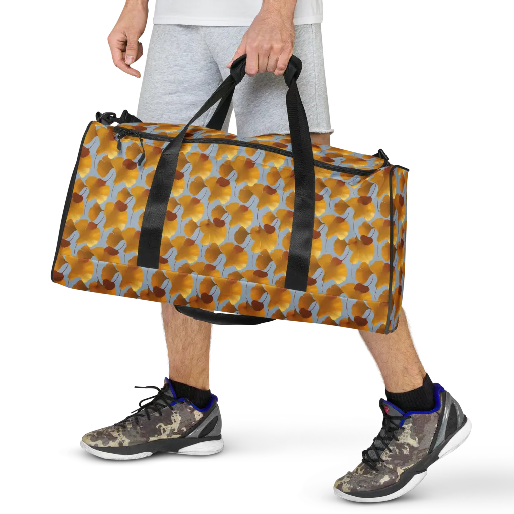Golden Fan on Duffle Bag — Front