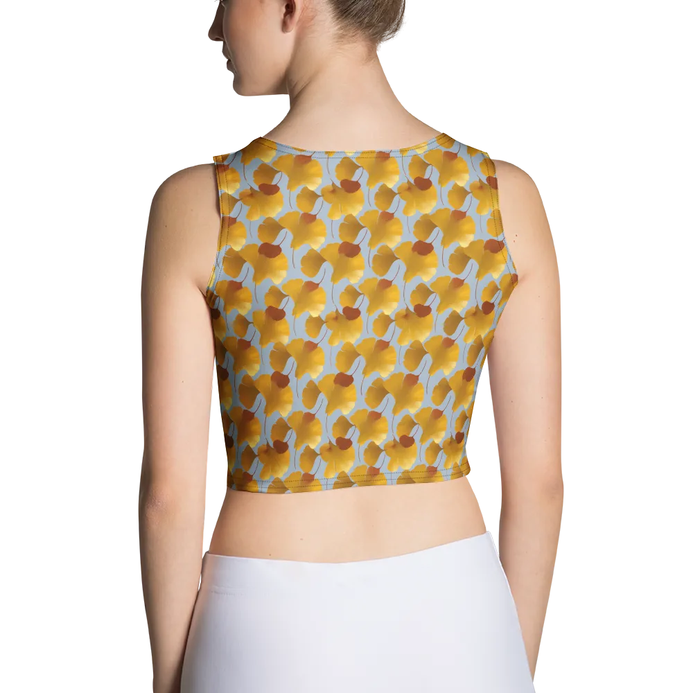 Golden Fan on Crop Top — Back