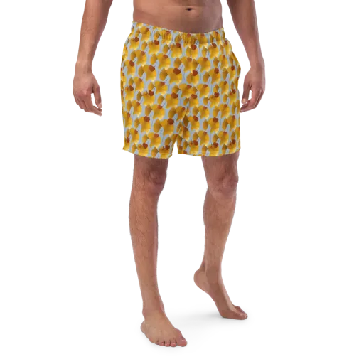 Golden Fan on a Swim Trunks