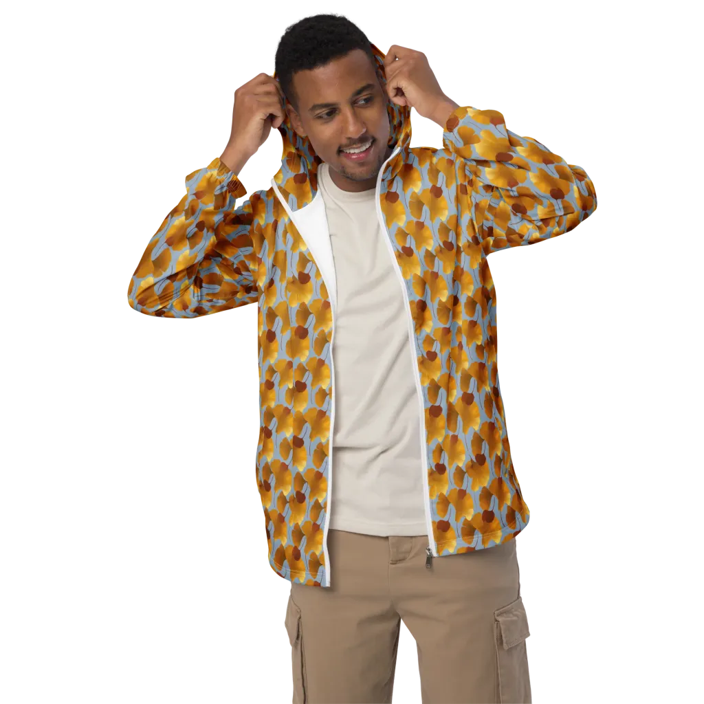 Golden Fan on Men's Windbreaker — Front