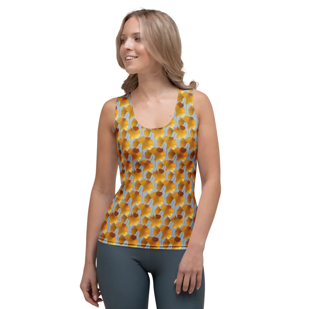 Golden Fan on Women's Tank Top — Front