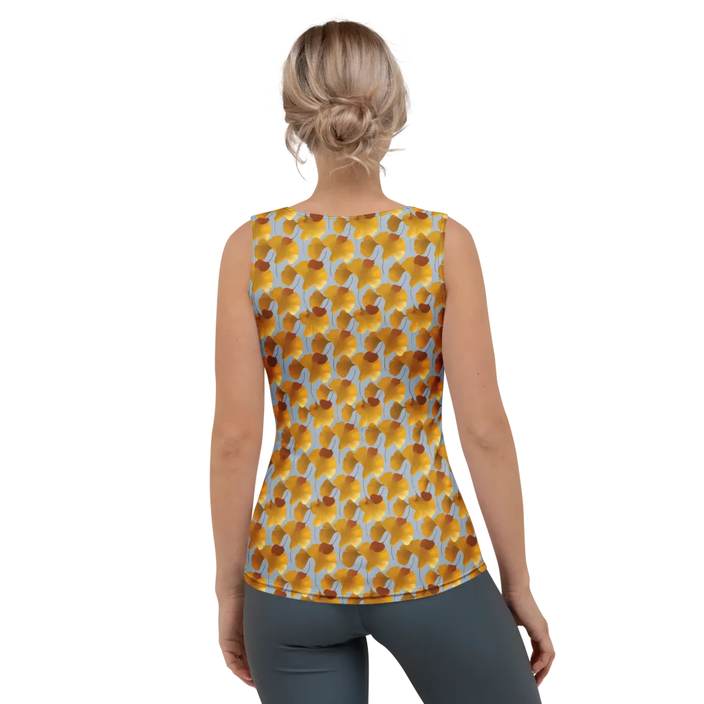 Golden Fan on Women's Tank Top — Back