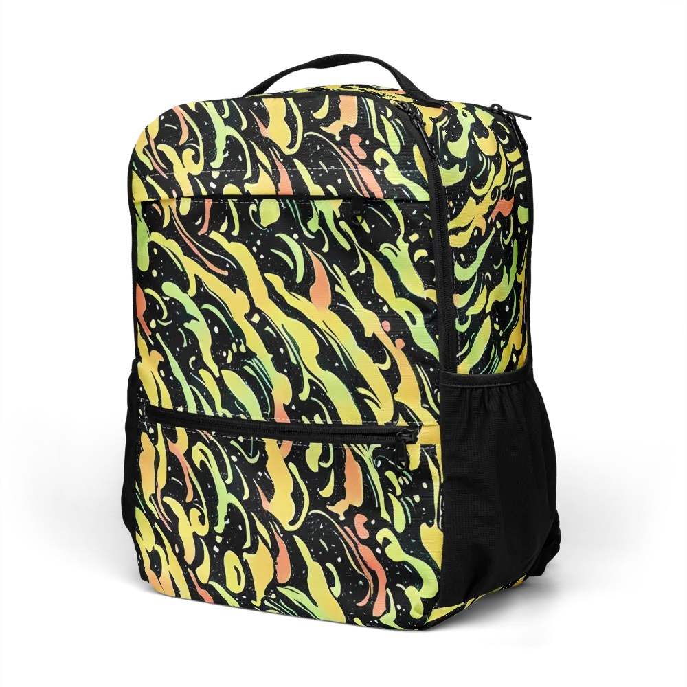 Blacklight Drift on Utility Backpack — Left Front