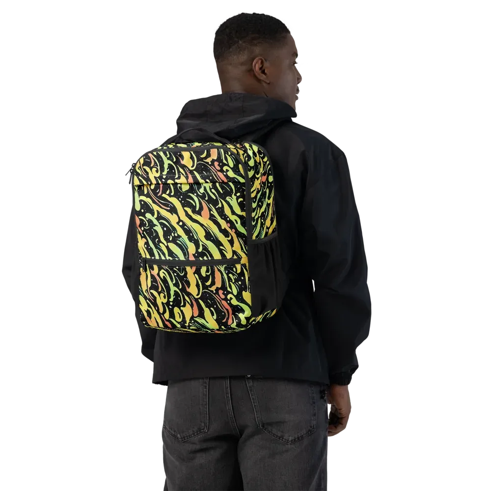 Blacklight Drift on Utility Backpack — Back
