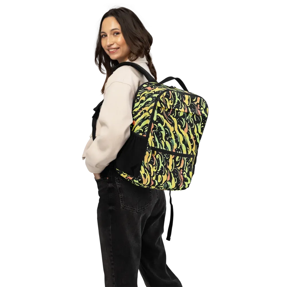 Blacklight Drift on Utility Backpack — Back