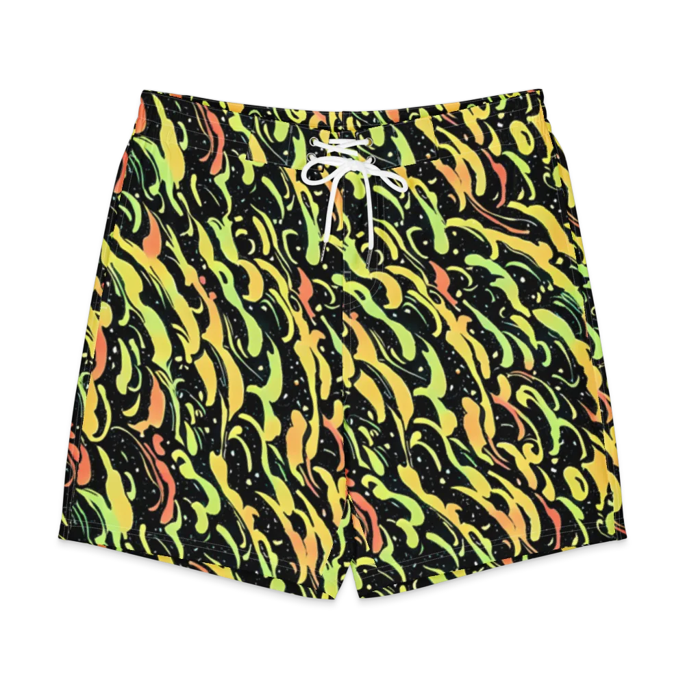 Blacklight Drift on Men's Board Shorts — Front
