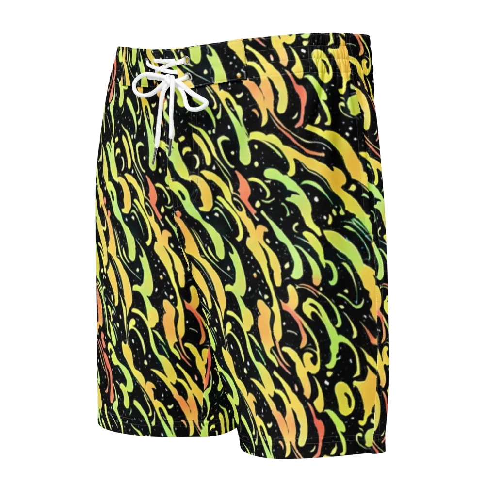 Blacklight Drift on Men's Board Shorts — Front
