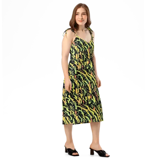 Blacklight Drift on a Slip Dress