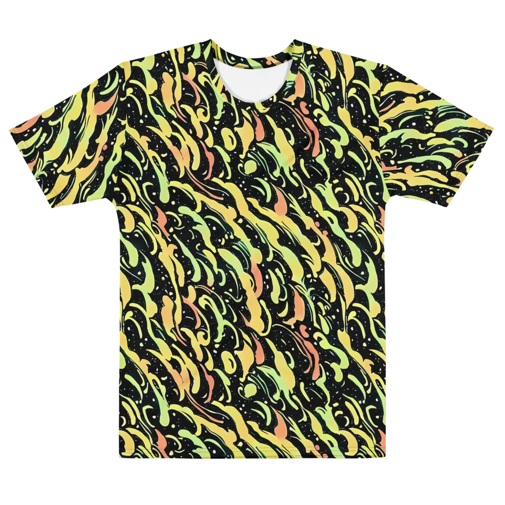 Blacklight Drift on Men's Cotton Crew Neck T-Shirt — Front
