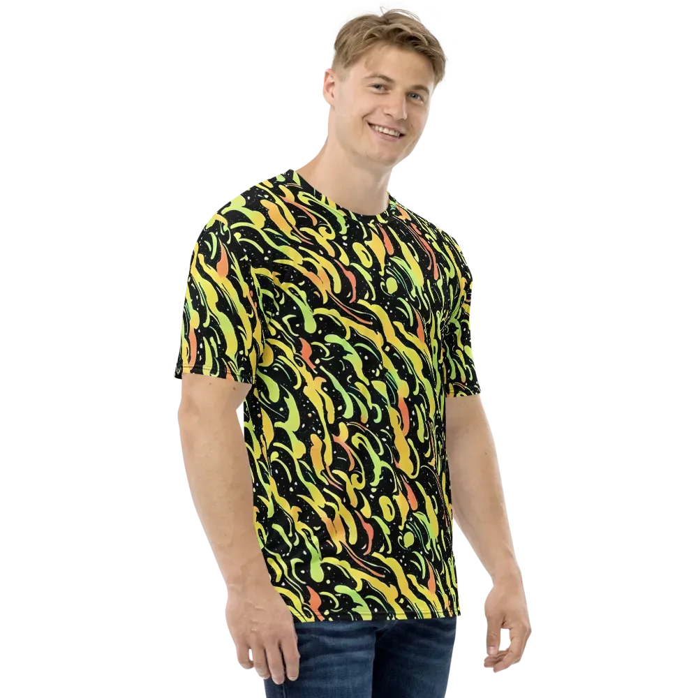 Blacklight Drift on Men's Crew Neck T-Shirt — Right
