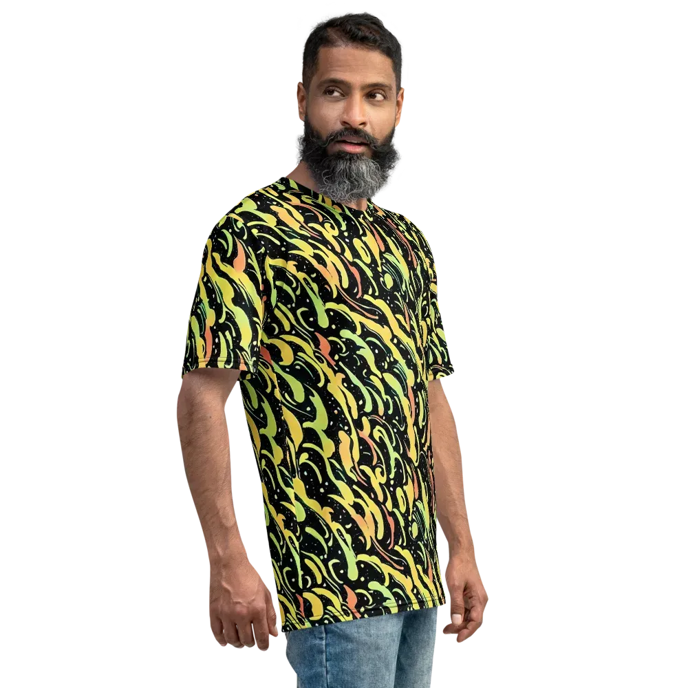 Blacklight Drift on Men's Crew Neck T-Shirt — Right