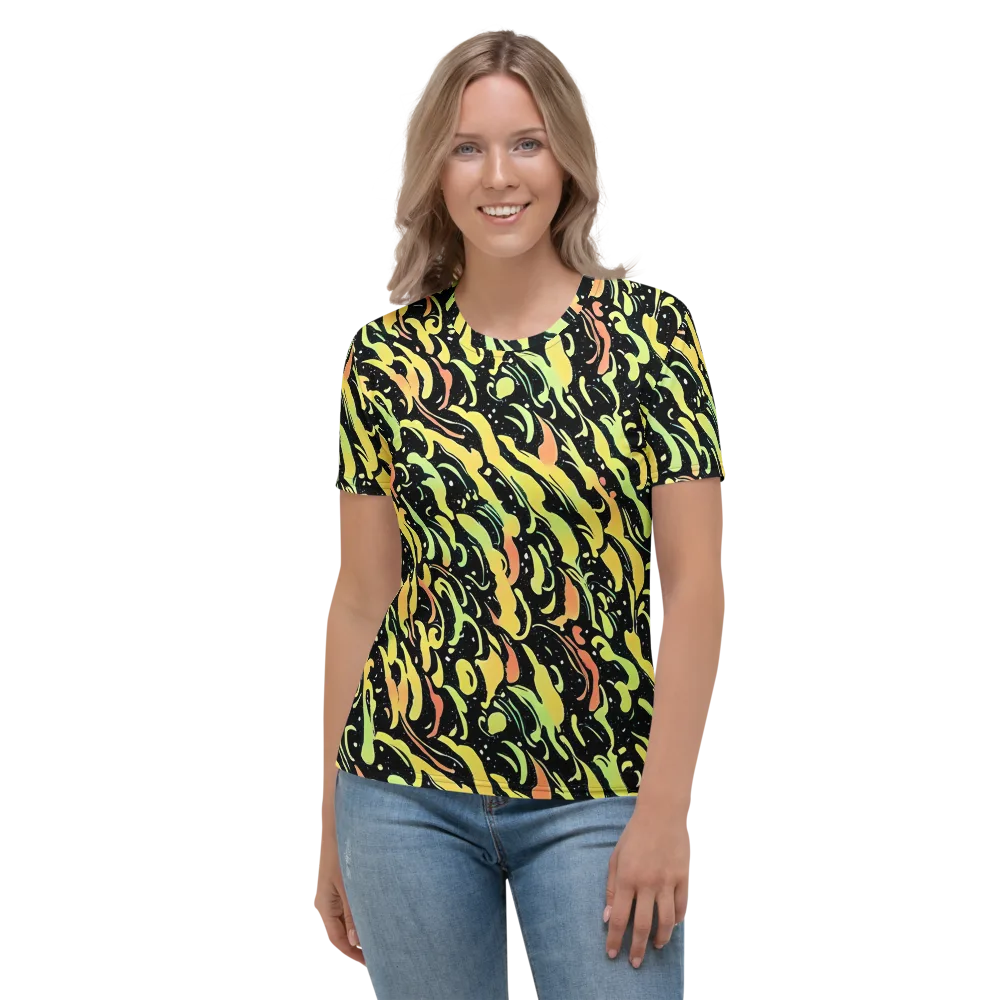 Blacklight Drift on Women's Crew Neck T-Shirt — Front