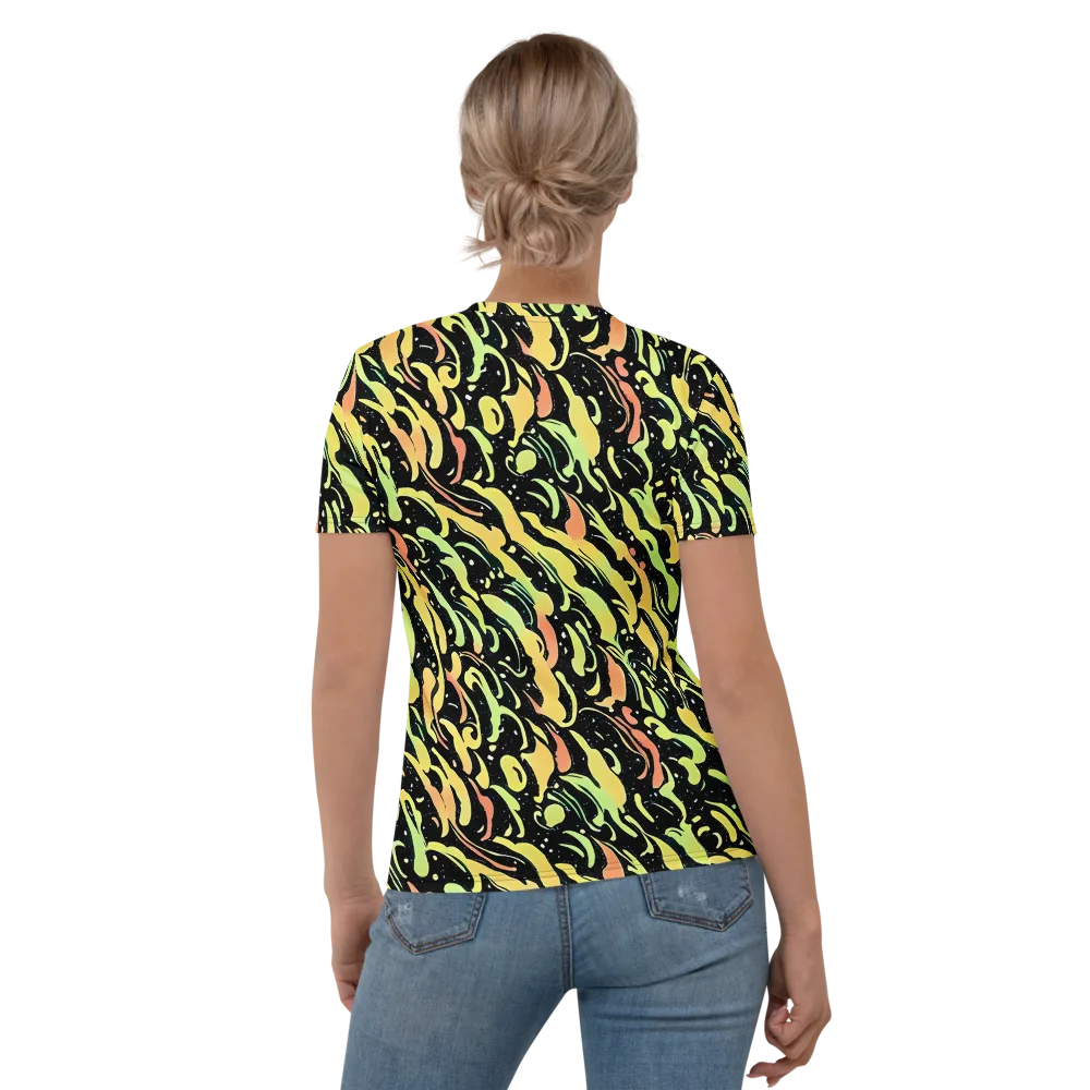 Blacklight Drift on Women's Crew Neck T-Shirt — Back