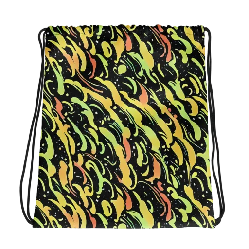 Blacklight Drift on a Drawstring Bag
