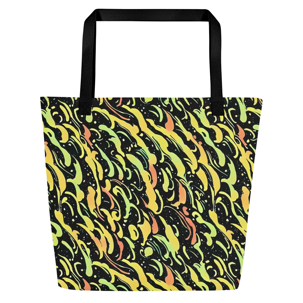 Blacklight Drift on Large Tote Bag W/ Pocket — Front