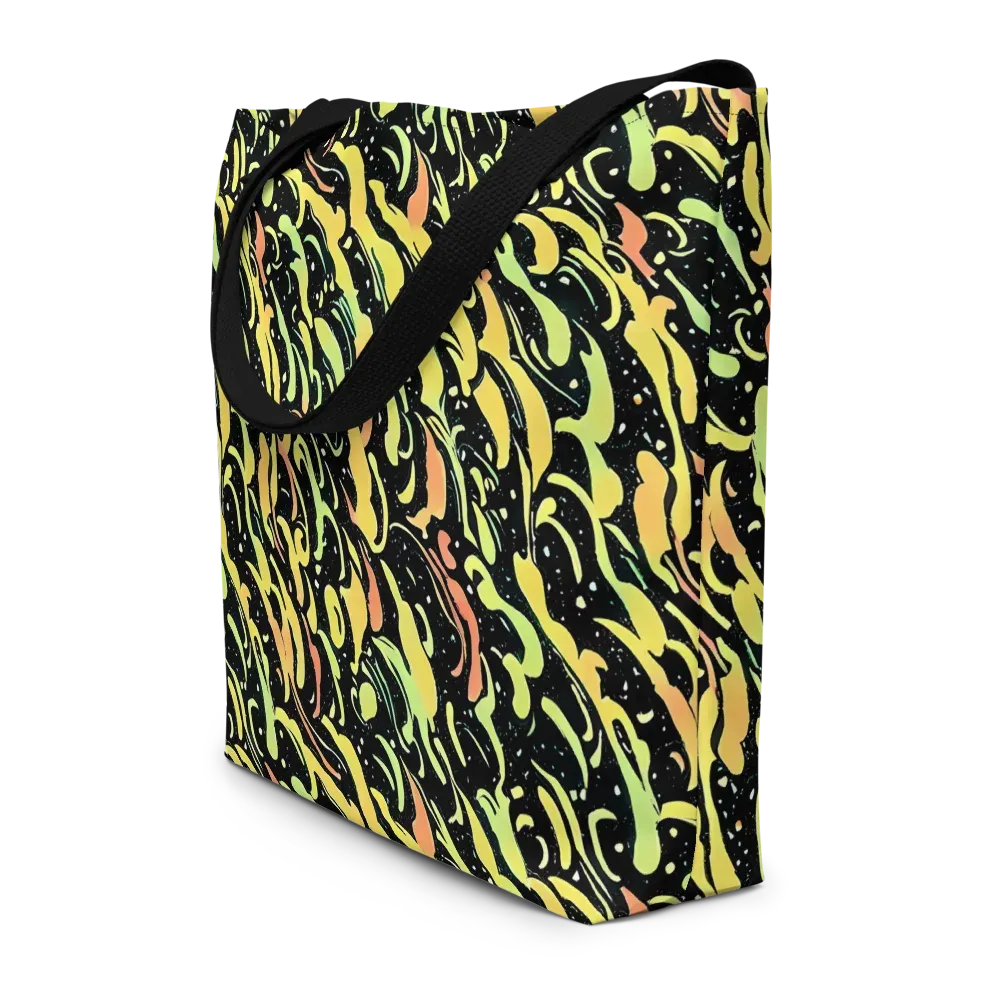 Blacklight Drift on Large Tote Bag W/ Pocket — Front