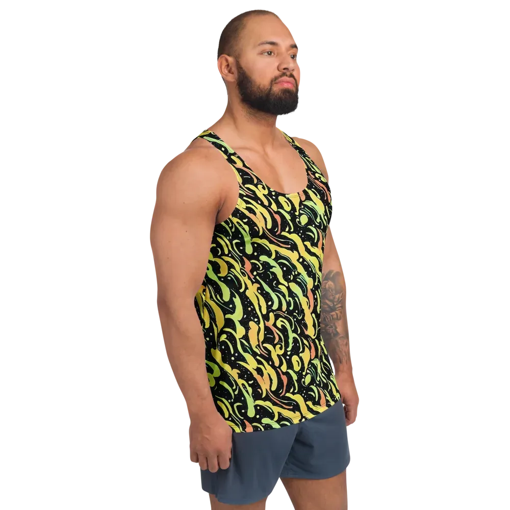 Blacklight Drift on Men's Tank Top — Right Front