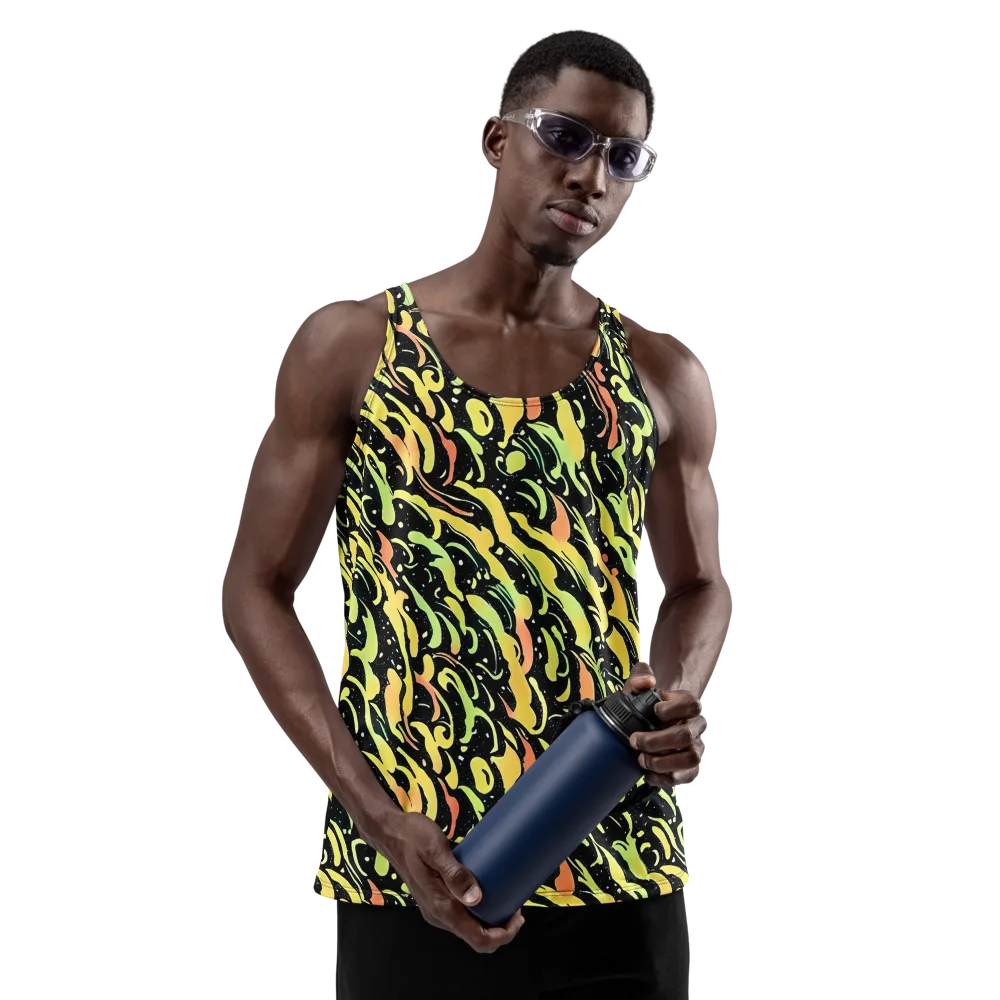 Blacklight Drift on Men's Tank Top — Front