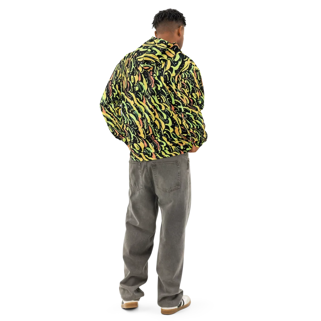 Blacklight Drift on Cotton Hoodie — Back
