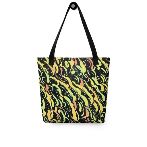 Blacklight Drift on a Tote Bag