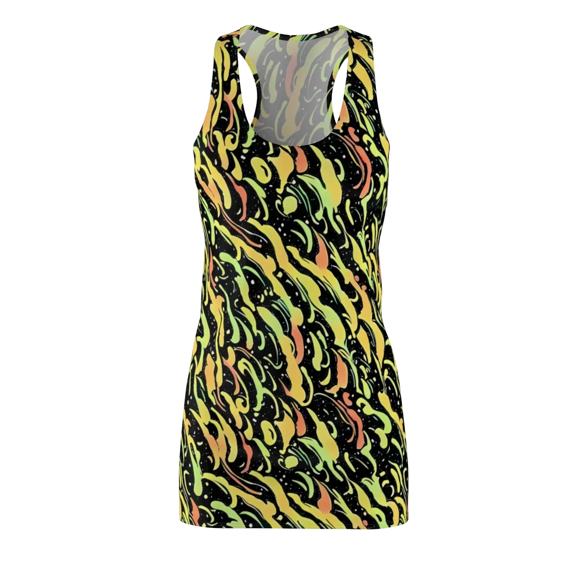 Blacklight Drift on Racerback Dress — Front