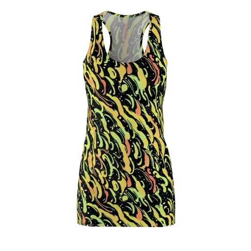 Blacklight Drift on a Racerback Dress