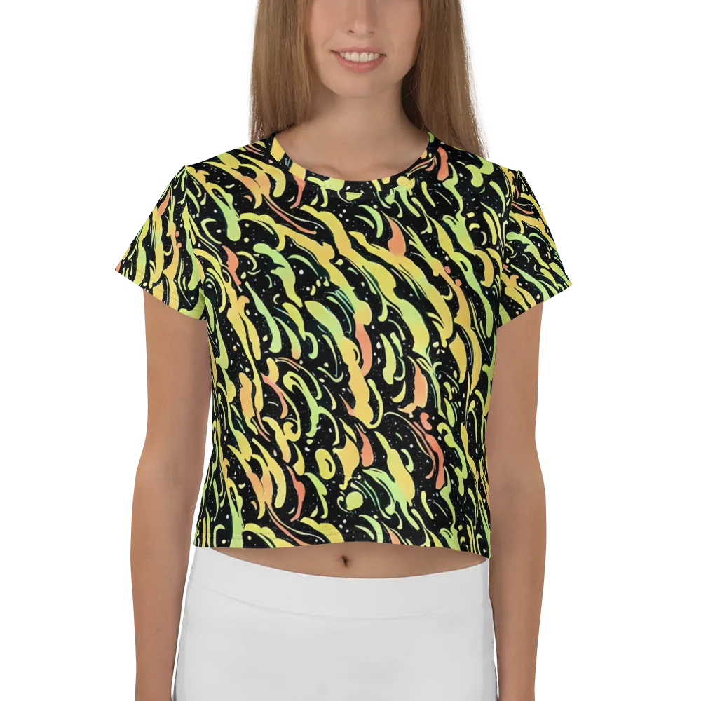 Blacklight Drift on Crop Tee — Front