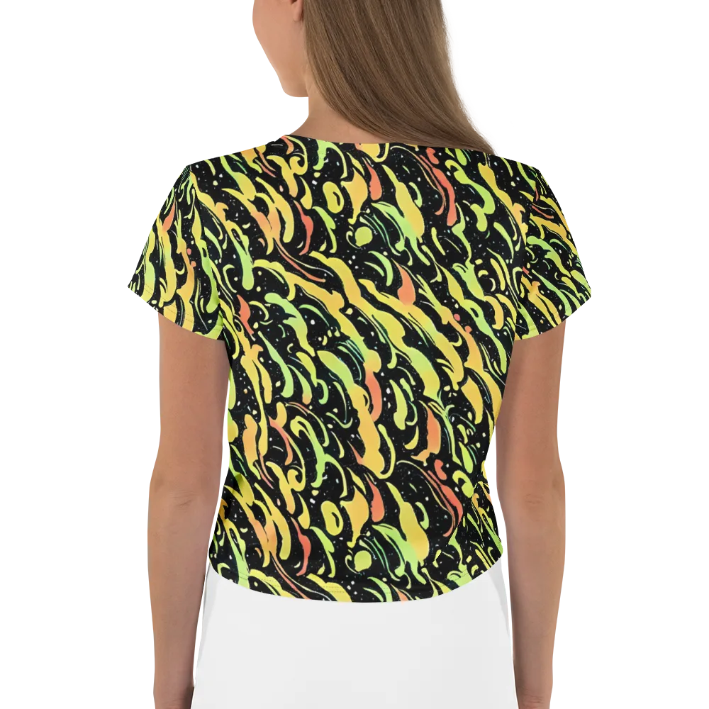 Blacklight Drift on Crop Tee — Back