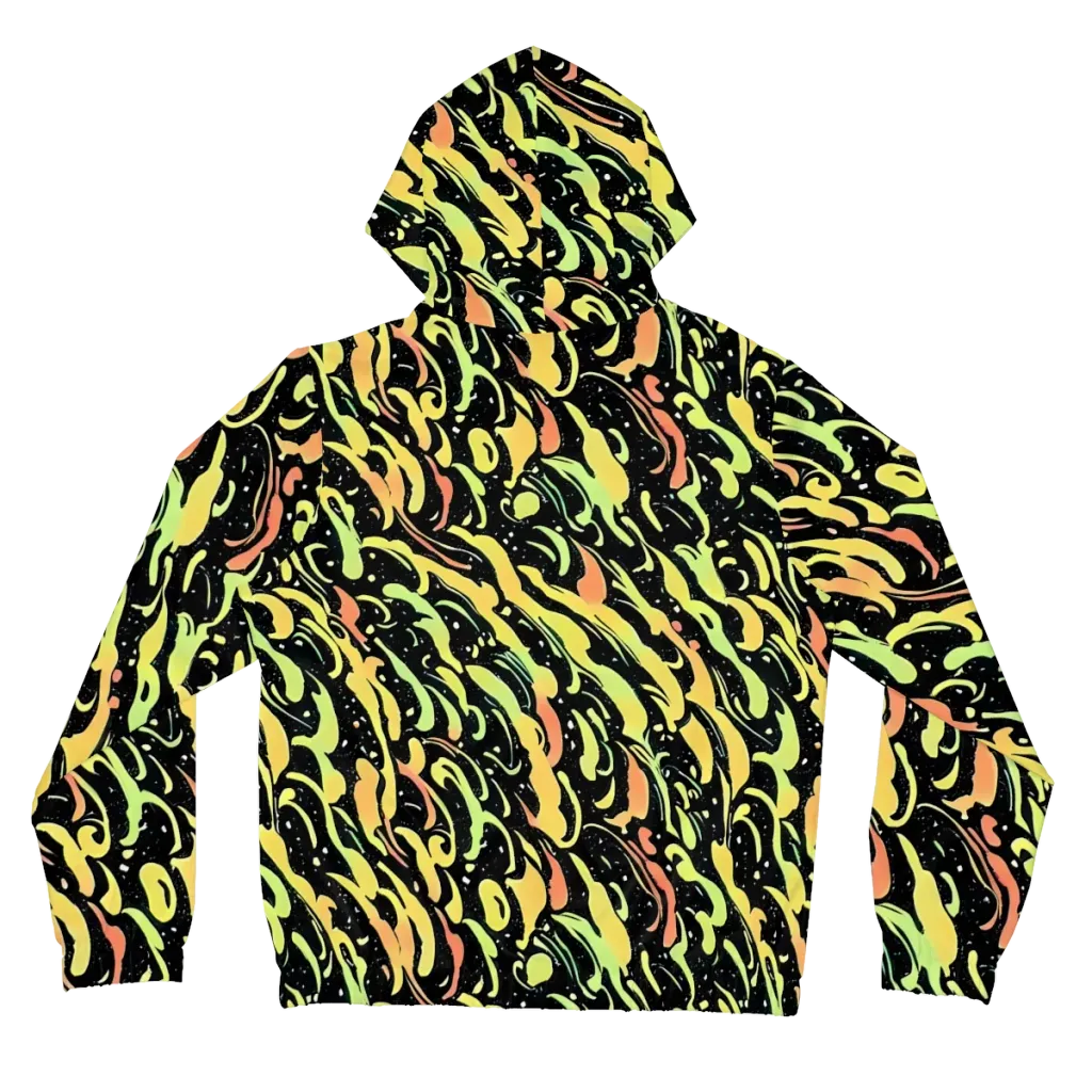 Blacklight Drift on Women's Full-Zip Hoodie — Back