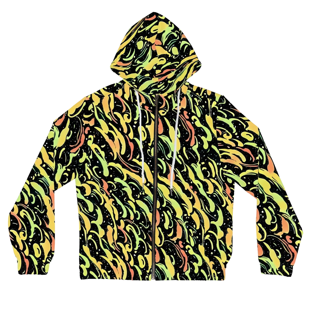 Blacklight Drift on Women's Full-Zip Hoodie — Front