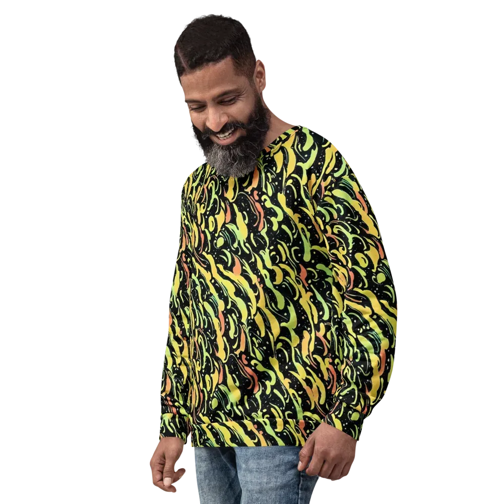 Blacklight Drift on Sweatshirt — Left Front