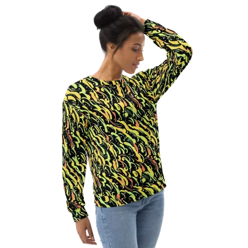 Blacklight Drift on a Sweatshirt